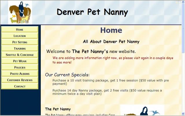 <b>Denver Pet Nanny< b><br>Simple but fun colors can make your